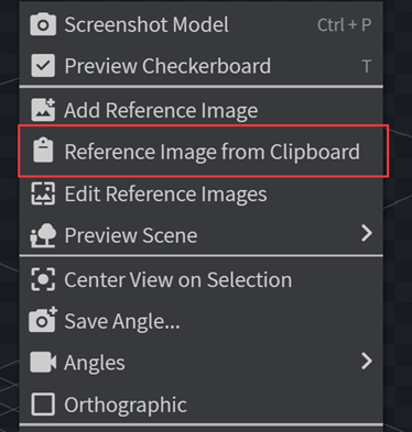 Add Reference Image from Clipboard