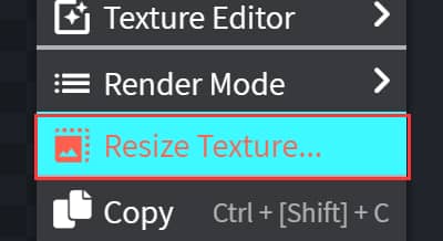 Adjust Existing Model Texture Canvas Size